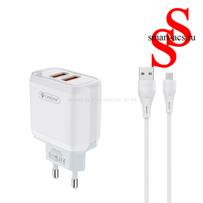  БЛОК+КАБЕЛЬ CELEBRAT C-N3-EU A-MICRO HOME FAST CHARGER